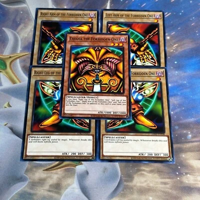 YUGIOH TCG! COMPLETE 5 Card Exodia the Forbidden One Set LDK2 Common NM - Image 1 of 2