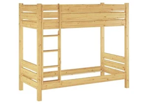 Etagenbett Hochbett Stockbett Massivholz 90x200 Holzbett Gästebett Doppelbett - Bild 1 von 11