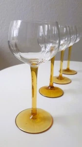 20s  Weingläser Jugendstil  4er Set  Glas  Vintage  "Blütenartiger Kelch"  30er - Picture 1 of 6