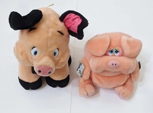 Vintage Mattel Emotions Piggy Plüsch mit Etikett Stofftier Schwein Konvolut - Bild 1 von 5