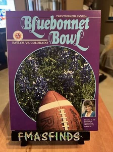 G2 1986 Baylor vs COLORADO BLUEBONNET SCHÜSSEL Fußballprogramm Houston TX EX/MT - Bild 1 von 3