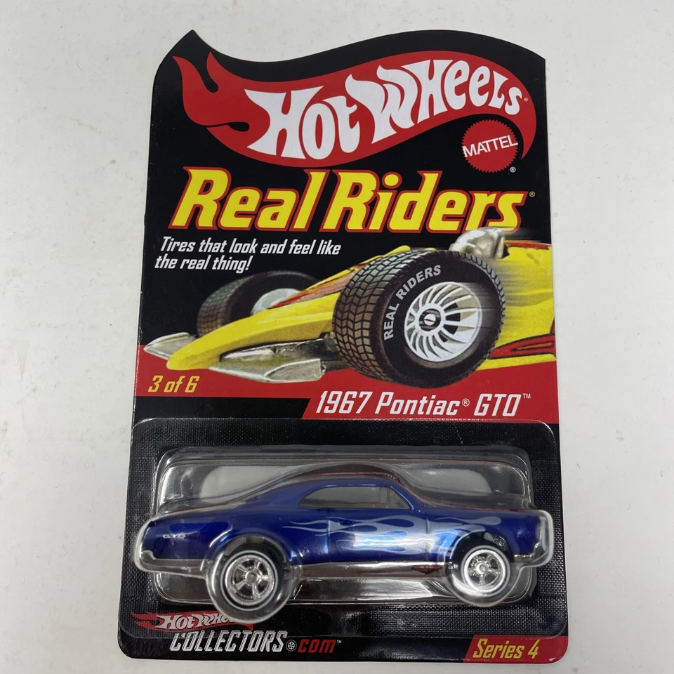 Hot Wheels Redline Club Series 4 Real Riders 3 of 6 1967 Pontiac GTO 3084/11000 - Image 1 of 4