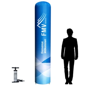 Silent Pneumo Werbesäule aufblasbar 0dB mit Digitaldruck individuelles Branding - Bild 1 von 3