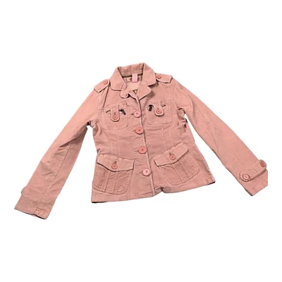 Chaqueta Jeans Star Vintage Mujer Mediana Rosa Pana Utilidad Blazer Botón Delantero Foto 1 de 4