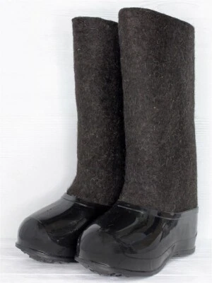 Novo! 2002 Vintage Black Galoshes Capas de Sapato de Borracha Tamanho Grande 320 mm - Imagem 1 de 4