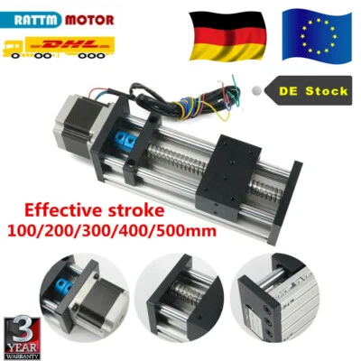 Double Slide Rail Actuator Motion Linear Guide Stage 100mm/200mm/300mm/400/500mm - Image 1 of 4