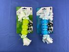 Lot 2 NEW Multipet Canine Clean Peppermint Spearmint Bone Dog Toy Assorted