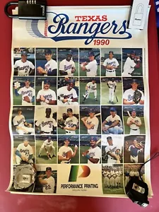 1990 Texas Rangers Team Poster Nolan Ryan Performance - Bild 1 von 1