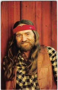 Postal vintage de Willie Nelson cantante guitarrista Outlaw Country Musician 1981 - Imagen 1 de 2