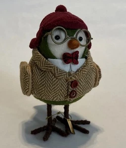 Target 2017 Featherly Friends Bird Quincy Tweed Coat Glasses Fall Autumn - Picture 1 of 7