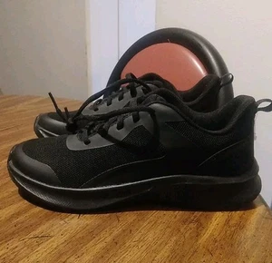 Athletic Works Womens Sneakers Ladies Black Lifestyle Jogger Shoes Size 9 - Picture 1 of 9