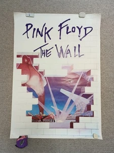 Original Vintage Pink Floyd The Wall Poster 90 X 64 Cm - Foto 1 di 10