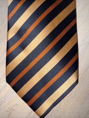 Alexander Julian Orange / Navy Striped Tie - Изображение 1 из 4