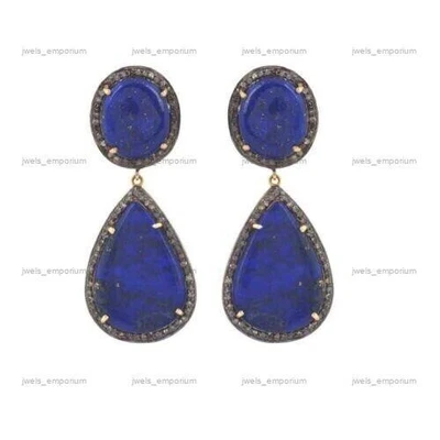 Orecchini di fidanzamento goccia/pendente in argento sterling 925 naturale... - Immagine 1 di 4