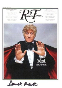 Autógrafo de Doctor Who: Tarjeta de arte A6 firmada genuina de Derek Martin 'Radio Times' - Imagen 1 de 1