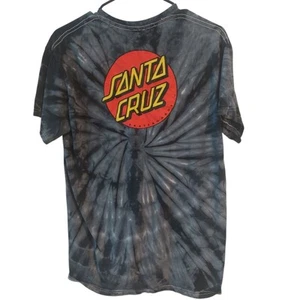 Original Santa Cruz Tie Dye Shirt Herren grau Tie Dye Skater Skateboard Größe M - Bild 1 von 5