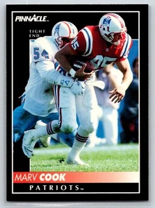 1992 Pinnacle #66 Marv Cook New England Patriots - Picture 1 of 2