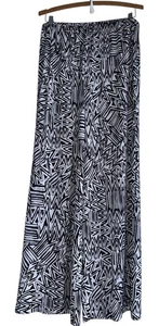 Pantalones Easywear Chicos Mujer Talla 1 O US 8 Regular Negro Blanco Tirar de Pierna Ancha - Imagen 1 de 6