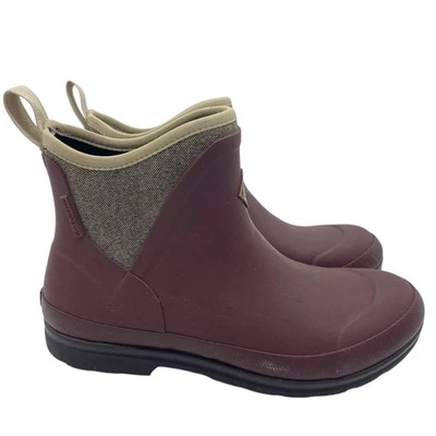 Bota Muck Originals Para Mujer 9 Tobillo Punta Redonda Ron Pasas Espiga Impermeable Foto 1 de 4
