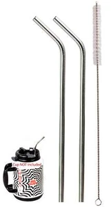 2 Big Gulp 11.5" JUMBO Stainless Steel Straw for 64 oz LONG Drinking Wide - Picture 1 of 11