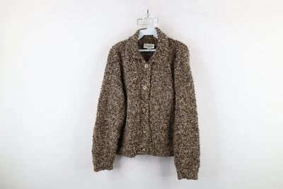 Cárdigan suéter vintage años 90 Streetwear para mujer pequeño tejido texturizado cuello EE. UU. Foto 1 de 4