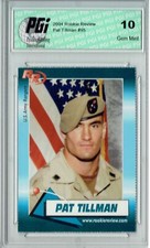 AMERICAN HERO! 2004 Pat Tillman US Army Rangers Rookie Review Card PGI 10