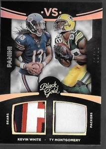 KEVIN WHITE/TY MONTGOMERY 2015 Panini Black Gold VS patch /10 3 colors (x) - Picture 1 of 2