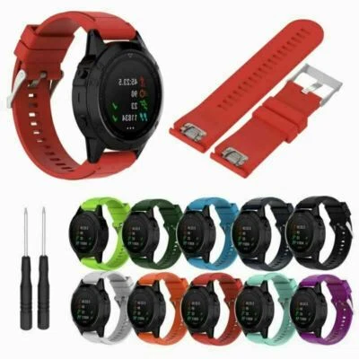 Cinturino orologio silicone sportivo per Garmin Fenix 3/3 HR/Zaffiro e Quatix 3 - Immagine 1 di 4