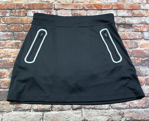 (J3) Callaway Womens S Opti-Dri Stretch Black Tennis Golf Athletic Skort Pockets