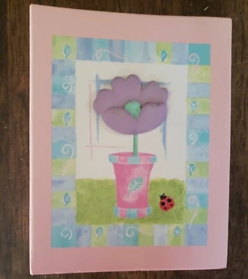 4x6 Mini Photo Album 96 Pockets Flower Pot Design Pink - Image 1 of 4