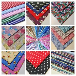 FLORAL POLYCOTTON FABRIC DRESS CRAFT QUILTING POLY COTTON MATERIAL 44" BY METER - Picture 1 of 79