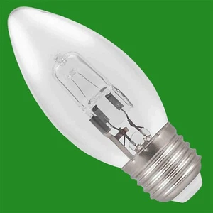20x 20W (=25W) Dimmable Halogen Clear Candle Light Bulbs ES E27 Screw Lamps - Picture 1 of 3