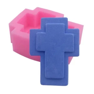 1PC Cross Silicone Mold Religious Figure Resin Molds DIY Candle Wax Making Craft - Picture 1 of 12