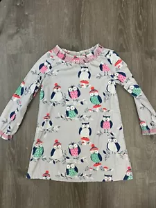 Mini abito da ragazza Boden con stampa gufo grigio cotone taglia 9-10 tasche foderate - Foto 1 di 4