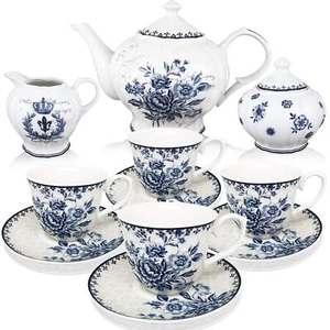 Btat Blue Dream Tea Set Tea Cups 8oz Tea Pot 48oz Creamer And Sugar Set Gift - Picture 1 of 9