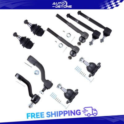 10 Front Tie Rod Ends Pitman Idler Arm Ball Joints For Chevrolet Suburban 1500 - Image 1 of 4