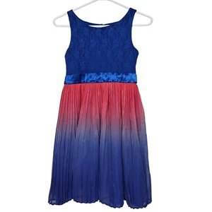Emily West Girls Sz 14 Special Occasion Dress Purple Ombre Tulle Lace Sleeveless - Picture 1 of 7