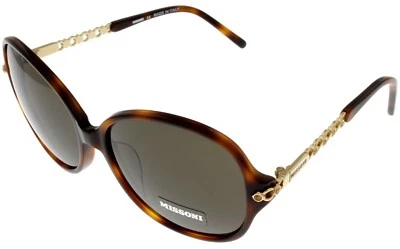 Missoni Sunglasses Women Brown Gold Topaz Swarovski Rectangular MI680 03 - Image 1 of 4