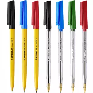 STAEDTLER 430 Stick Ballpoint Pen - Assorted Colours, Tip and Pack Sizes - Picture 1 of 15
