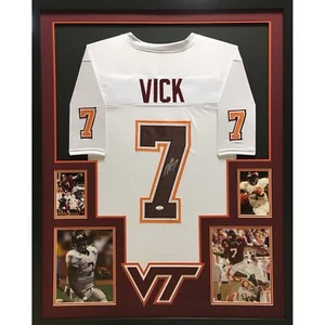 Michael Vick Signed Framed Jersey JSA Autographed Virginia Tech - Picture 1 of 3