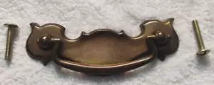 Antike Hardware Fledermausflügel Vintage Messing Schublade Zug 3" Mitte mit Schrauben 11 verfügbar - Bild 1 von 8
