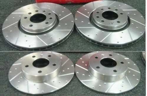 SAAB 9-5 2.3 AERO DISCHI FRENO FORATI SCANALATI ANTERIORI POSTERIORI  - Immagine 1 di 1