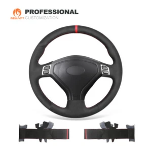Black Suede Steering Wheel Cover for Subaru Forester Legacy Outback 2005-2007 - Imagen 1 de 10