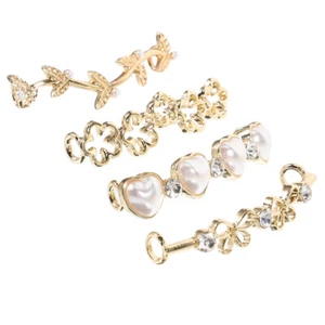 4 Pcs Shoe Buckle Accessories Women's Shoelaces Clips Charms Wedding - Bild 1 von 10