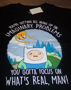 ADVENTURE TIME Cartoon Network Imaginary Problems T-shirt MENS SMALL NEW w/ TAG - Picture 1 of 3