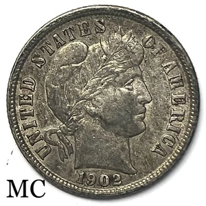 1902 Barber Dime, Full Liberty, vz Detail - Bild 1 von 2