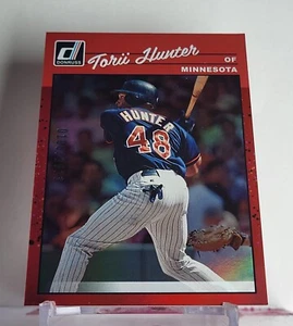 TORII HUNTER /2023 DONRUSS 1990 RETRO LEGENDS RED FOIL TWINS #272 2023 23 PANINI - Picture 1 of 2