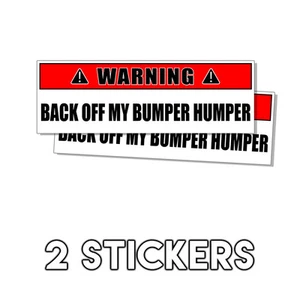 ADVERTENCIA Back Off My Bumper Humper Divertida Calcomanía Pegatina de Conducción 2 Piezas DND - Imagen 1 de 2