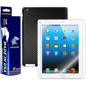 ArmorSuit Apple iPad 4 4G LTE Screen Protector + Black Carbon Fiber Skin USA - Picture 1 of 11