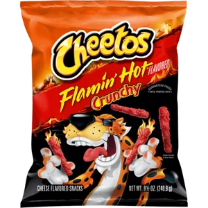 Cheetos Crunchy Flamin' Hot Cheese Flavored Snack Chips 9 oz - (4 Packs) - Picture 1 of 2